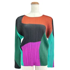 プリーツプリーズ PLEATS PLEASE ISSEY プリーツ長袖カットソー PP83-JK701 マルチカラー ポリエステル レディース カットソーのサムネイル