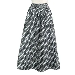 クリスチャン・ディオール Christian Dior オブリーク総柄ロングスカート 127J24A2970 ネイビー ポリエステル レディース ロングスカートのサムネイル
