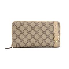 GUCCI GGスプリーム ニース コンチネンタル ラウンドファスナー 長財布