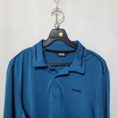 PING ゴルフシャツ メンズ ネイビー ボーダー柄 XXL PING ゴルフシャツ メンズ ネイビー ボーダー柄 XXL - メルカリ