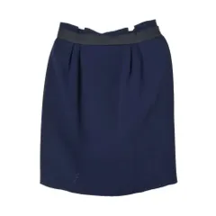LANVIN en Bleu ウエストテープ ウール バックジップ スカートのサムネイル