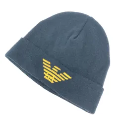 ARMANI JUNIOR アルマーニジュニア ニット帽 S ロゴ刺繍/ビーニー    ネイビー キッズ / 240001203148のサムネイル