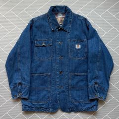Carhartt デニムカバーオール USA製 フェード 雰囲気 チョアコート