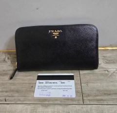 PRADA プラダ テスート ナイロン ラウンドジップ 長財布 ブラック