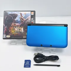 美品 ニンテンドー 3DSLL ブルーブラック 遊べるセット 動作確認済み Monster Hunter4 ソフト付き モンハン モンスターハンター Nintendo ds 3dsll 3DS LL 任天堂 管理番号M1892
