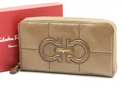 フェラガモ　ラウンドファスナー　長財布　茶　Salvatore Ferragamo　18714608のサムネイル