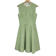 JILSANDER(ジルサンダー) ワンピース サイズ38 S レディース美品  - ライトグリーン クルーネック/ノースリーブ/ロング