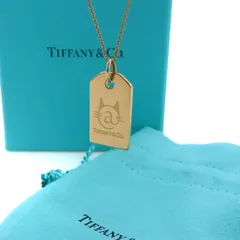 【送料無料】 極希少 美品 Tiffany&Co. ティファニー ローズゴールド キャットストリート タグ ネックレス AU750 K18 ホースシュー YO19のサムネイル
