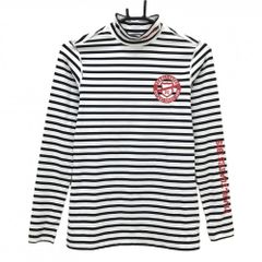 美品♡ パーリーゲイツ ストライプタートルネックシャツ - メルカリ