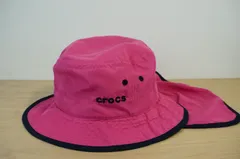 crocs　クロックス　キッズ帽子　女の子　サファリハット　ショッキングピンク色　サイズ５４cm　キャップ　帽子　[[5.5.]]のサムネイル