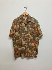 新品タグ付】トリリチャード アロハシャツ L 紺 クジラ 高級コットン