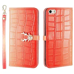 【新品】 iphone 5/5S iphone SE (第1世代) 用 ケース 手帳型 おしゃれ 可愛い 小銭入れ ストラップ付き カード収納 耐衝撃 カラフル グラデーション デザイン パール 鹿 デコ マグネット式 スタンド機能 アィフォン 5/5s/se