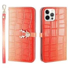 【新品】 iphone 12 / 12 Pro 用 ケース 手帳型 おしゃれ 可愛い 小銭入れ ストラップ付き カード収納 耐衝撃 カラフル グラデーション デザイン パール 鹿 デコ マグネット式 スタンド機能 アィフォン 12/12pro かわいい 手帳 