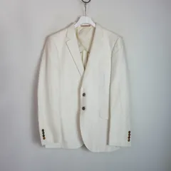 PS Paul Smith ピーエス ポールスミス コットン リネン ストライプ テーラード ジャケット ブレザー PP-SL-30633 白 L 2551Q★4のサムネイル