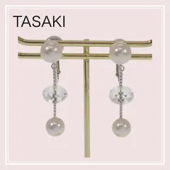 タサキ TASAKI ヴァリエ パール クリスタル イヤリング 18金 K18 ホワイトゴールド アコヤ真珠 アコヤパール クリスタル 誕生日 記念日 ギフト プレゼント 人気 フォーマル カジュアル セレモニーのサムネイル