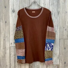 KAPITAL キャピタル 日本製 花柄 豹柄 ヒョウ柄 水玉 インディゴ ペイズリー 総柄 刺し子 パッチワーク ヒッピー ロンT 長袖 Tシャツ メンズ 2 サイズのサムネイル