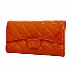 CHANEL マトラッセ パテント レッド 長財布 15308363 カード付 - メルカリ