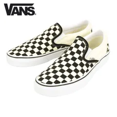 【23.0cm～25.5cm】バンズ スリッポン メンズ 正規販売店 VANS スニーカー チェッカーボード VANS CLASSIC SLIP-ON BLK&WHTCHCKERBOARD/WHT VN000EYEBWW