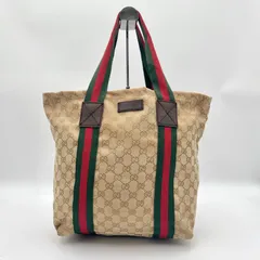 GUCCI グッチ GGキャンバス シェリーライン トートバッグ ショルダーバッグ A4肩掛け可 189669