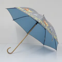 晴雨兼用日傘 EPICE エピス USED美品 アートフラワー グレー 一本軸手元 北欧 UV 遮光 50cm S2706のサムネイル