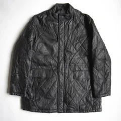 【ビッグサイズ/美品】WIND ARMOR【キルティング レザー コート】4L ブラック ウインドアーマー ジャケット 26050269