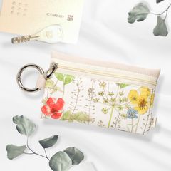 the】カラビナ付きミニポーチ｜鍵・カードも入る小物ポーチ リバティ