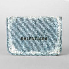 新品】BALENCIAGA CASH 二つ折り財布 デニムプリント - メルカリ