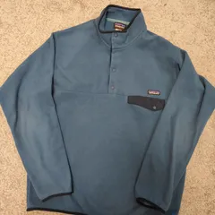 Patagonia　パタゴニア  【サイズ】  L　シンチラスナップT　フリースジャケット　くすみブルー　2014年製　ニカラグア製　メンズ　中古　古着
