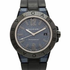 BVLGARI GMTメンズグレー青DG40SGMT腕時計自動巻箱付中古稼働稀少 