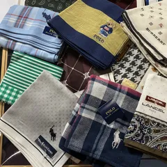 ★ ブランド/ノーブランド ハンカチ タオルハンカチ アソート 70点以上 まとめ商品 BURBERRY 3kg ラルフローレン 新品中古混在 メンズ 現状品 3kg