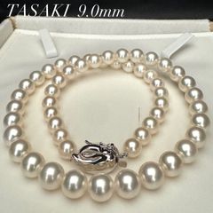 テリ強✨タサキ K18 ベビーパール ネックレス あこやトップ ダイヤ