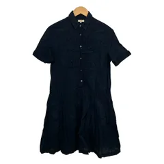 demylee(デミリー) ワンピース サイズXS レディース美品  - ダークネイビー レギュラーカラー/半袖/ひざ丈/ピンタック/プリーツ/シースルーのサムネイル