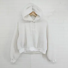 ◇ FILA フィラ ロゴ刺繍 ボア 長袖 プルオーバー パーカー サイズF ホワイト系 レディース E  【1304120008847】