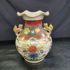 特大　花瓶　飾り壺　古美術　清明　陶器製　置物　インテリア　花器　双耳　レトロ 特大 花瓶 飾り壺 古美術 清明 陶器製 置物 インテリア 花器 双耳