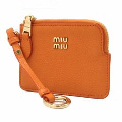miu miu レザー コインケース コニャック - メルカリ