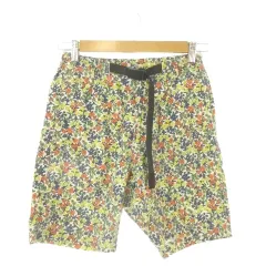 グラミチ GRAMICCI ショートパンツ アウトドアウエア S マルチカラー 花柄 ベルト付き /MN16 ■GY99