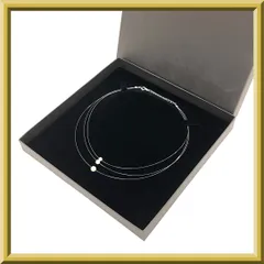 【未使用】保管品 3連 ワイヤーネックレス ワイヤーチョーカー パール 貝パール フェイクパール イミテーションパール  直径4㎜/5㎜/6㎜ レディース アクセサリー エレガント 上品 ファッション小物 箱付 A39