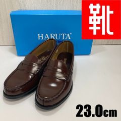 22cmワイドゆったりサイズ新品ハルHarutaタッセル付ブラウンローファー 