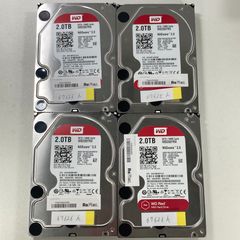 WD Red 2TB HDD WD20EFRX 4個セット - メルカリ