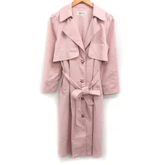 ミッシュマッシュ MISCH MASCH トレンチコート アウター ロング丈 バックプリーツ 無地 38 ピンク /FT33のサムネイル