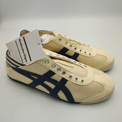 オニツカタイガー MEXICO 66 PARATY 25.0cm NATURAL/NAVY 1183A437 4550457503921 【WJ216】