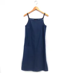 エヴェックス バイ クリツィア EVEX by KRIZIA デニム キャミワンピース フレア ロング スリット コットン混 42 青 ブルー /NT26のサムネイル