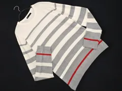 23区 HOMME ボーダー ニット セーター size48/白ｘグレー ■◇ メンズのサムネイル