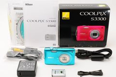 超美品 保障付 動作確認済】Nikon ニコン COOLPIX S3300 ターコイズ 