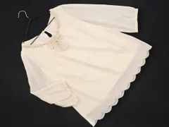 NETTO di MAMMINA ネットディマミーナ リボン スカラップ ブラウス シャツ size38/オフホワイト ■◇ レディースのサムネイル