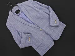 BANANA REPUBLIC バナナリパブリック リネン混 チェック テーラード ジャケット size4/水色 ■◇ メンズのサムネイル