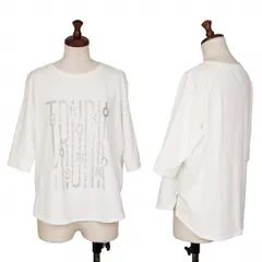 ヒロココシノ トランクHIROKO KOSHINO TRUNK スパンコールグリッタープリントカットソー 白38のサムネイル