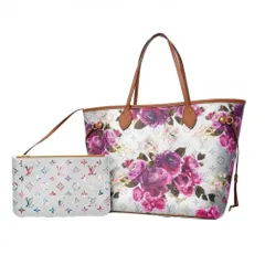 ルイ・ヴィトン(Louis Vuitton) ルイ・ヴィトン トートバッグ LV ガーデン ネヴァーフルMM M21352 シルバー ピンクレディース