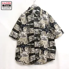 90s vintage Columbia 魚柄 ボタンダウン 半袖シャツ メンズ 表記Lサイズ
