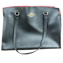 コーチ テイタム 40 トートバッグ 肩掛け チャーム レザー ブラック